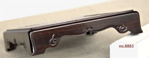 花台: 紫檀  隆夫作  敷台　25.5cm角　大阪唐木指物　no.8883