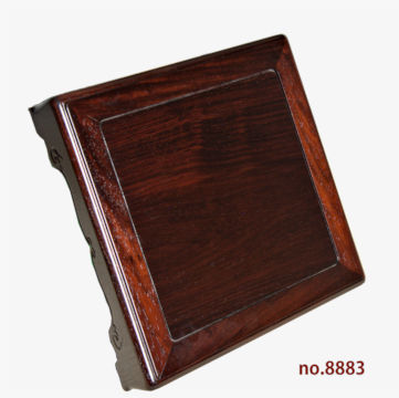 花台: 紫檀  隆夫作  敷台　25.5cm角　大阪唐木指物　no.8883