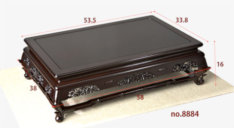 花台: 紫檀 隆造作 三重透かし彫り　1.8尺平台 大阪唐木指物　no.8884