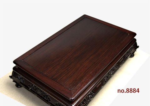 花台: 紫檀 隆造作 三重透かし彫り　1.8尺平台 大阪唐木指物　no.8884