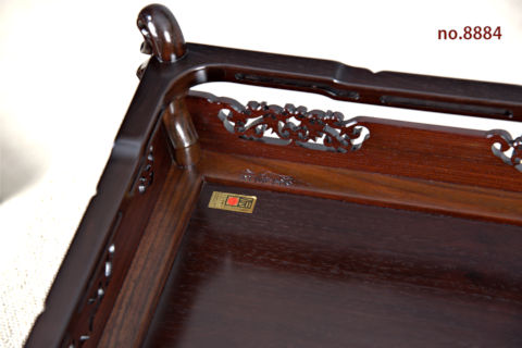 花台: 紫檀 隆造作 三重透かし彫り　1.8尺平台 大阪唐木指物　no.8884